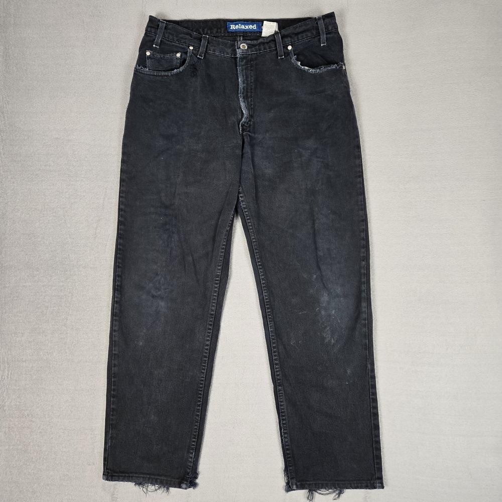 VTG Levi's SilverTab Jeans Mens 36x30 Relaxed Fit Black Denim USA Made 90s